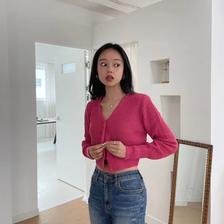 [best가디건✨]루나 하찌 크롭 브이넥 가디건 상세 이미지 20