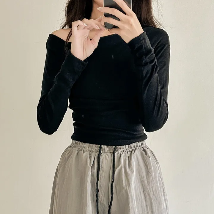 제니 원숄도 오픈 원오프숄더 스핀 티셔츠 러블리 상세 이미지 18