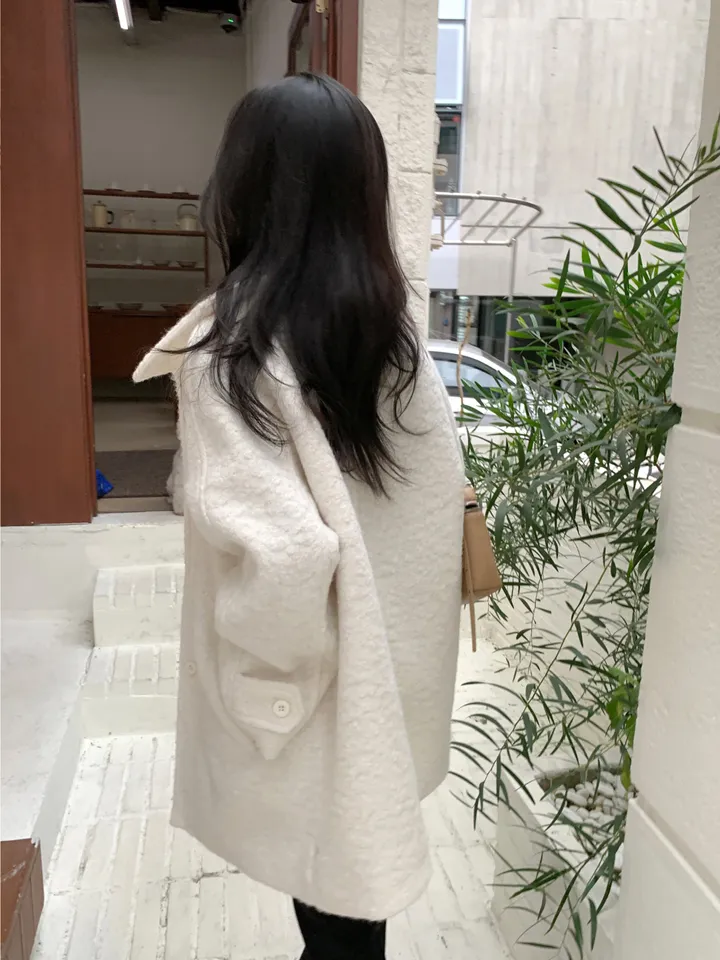 [안감누빔]테이퍼 부클 하프코트*베이지 당일발송 상세 이미지 60