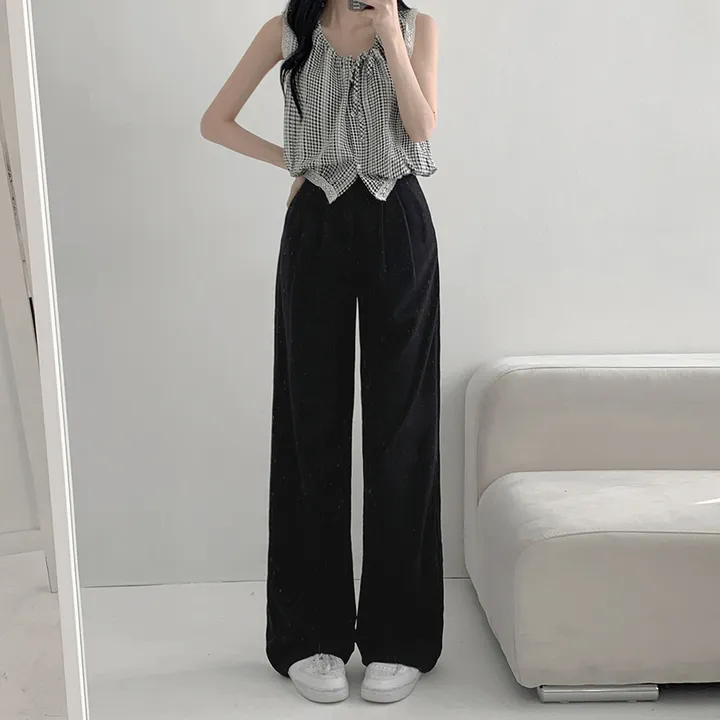 [3가지기장/-2XL/히든밴딩] 리스 핀턱 와이드핏 롱 밴딩 슬랙스 1color 상세 이미지 16