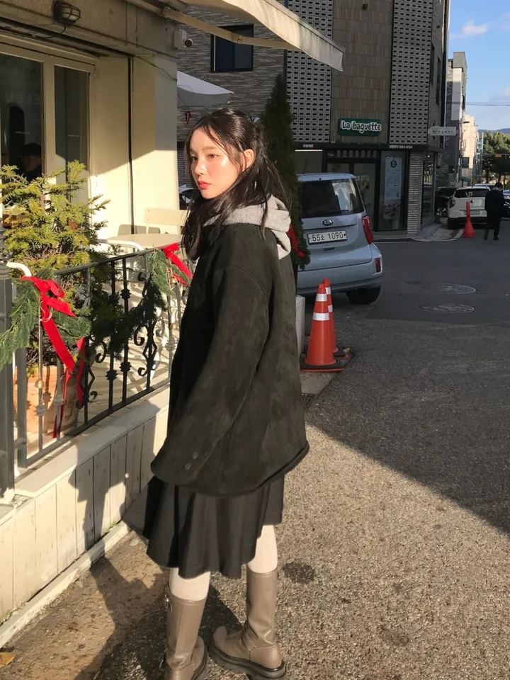 [하객룩💖] 스웨이드 무스탕 하프코트 (2c) 상세 이미지 12