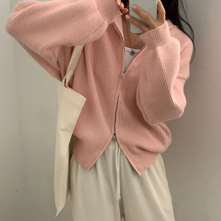 [후기보장✨/폭닥소재] 포근핏, 왕루즈핏 투웨이 니트 후드집업,점퍼 - 5color 상세 이미지 19