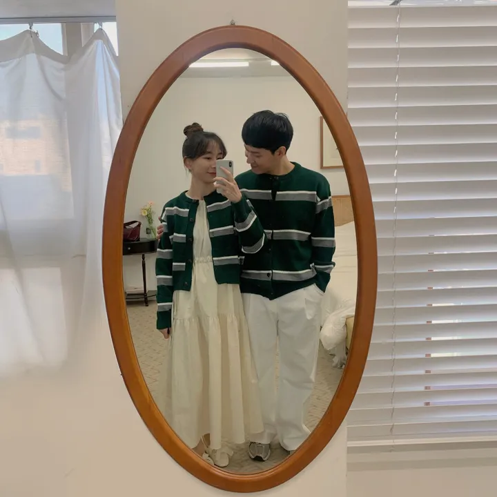 커플룩,시밀러룩베리 단가라 커플가디건 스트라이프 라운드가디건 시밀러룩 봄 꽃놀이 벚꽃 상세 이미지 24