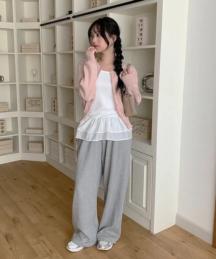 [데일리강추💗] 블러 라운드넥 가디건 봄 가을 / 출근룩 긴팔니트 봄가디건 가을가디건 하객룩 데일리룩 클래식블랑 상세 이미지 35