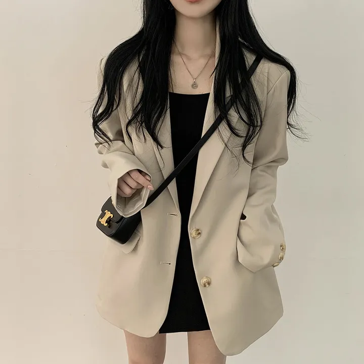 [봄ver/리얼오버핏] 고퀄! 모던 박시 데일리 투버튼 사이드포켓 싱글자켓 오피스룩 하객룩 데이트룩 빅사이즈 상세 이미지 6