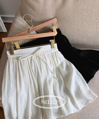 [💣빅 할인 블프 특가][1000장 돌파✨] [속바지 내장,발레코어룩,뒷밴딩,데일리룩] 리본 스트랩 요루 주름 뒷밴딩 미니 스커트 치마 sk6761