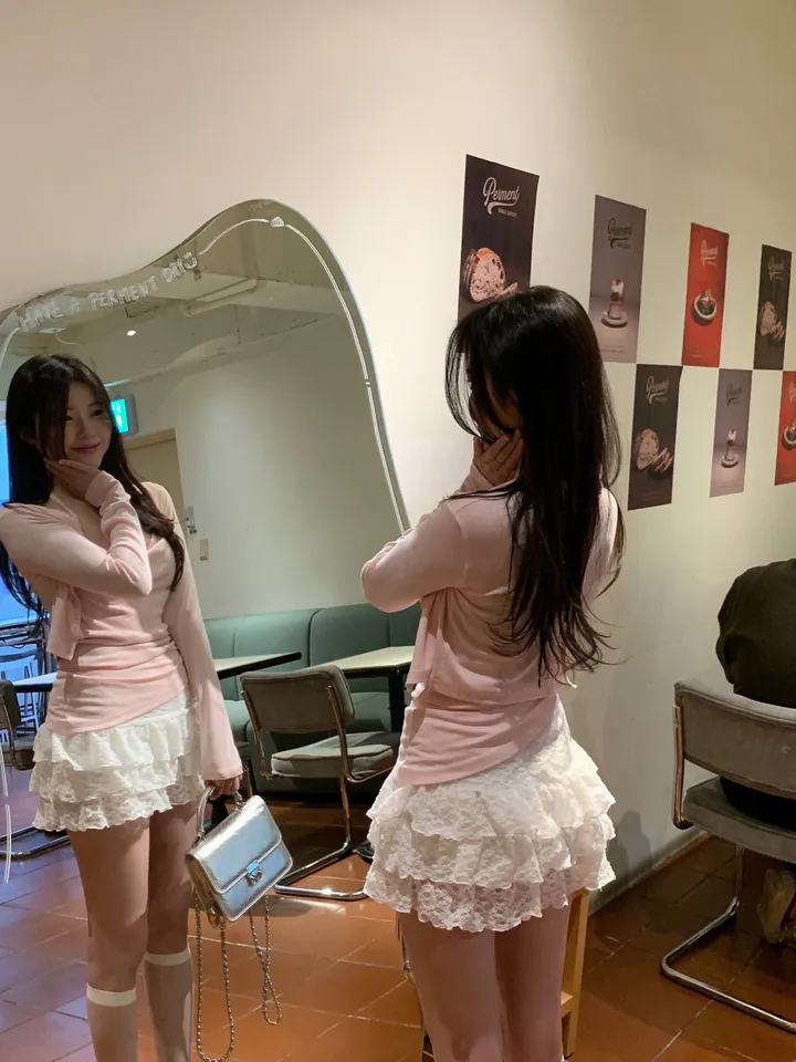 베리유 언발 드래이핑 가디건 세트 상세 이미지 13