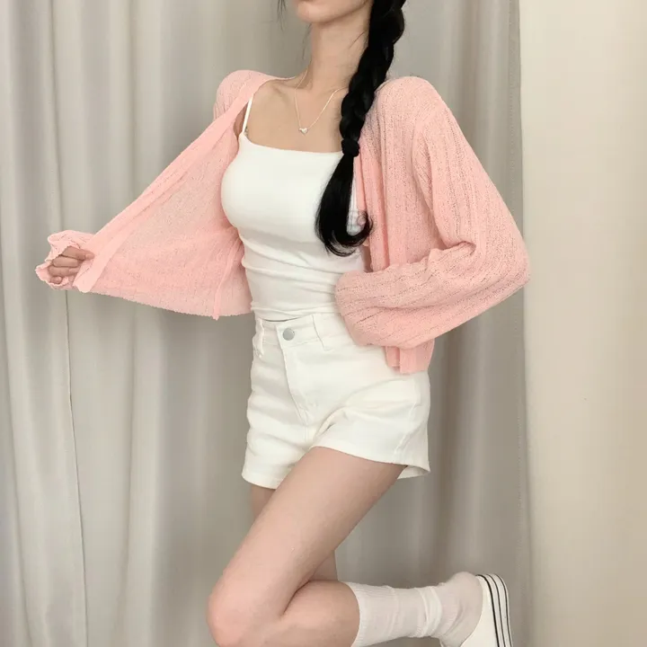 [청순여리핏🌸/살탐방지] 부클 골지 크롭 가디건 상세 이미지 19