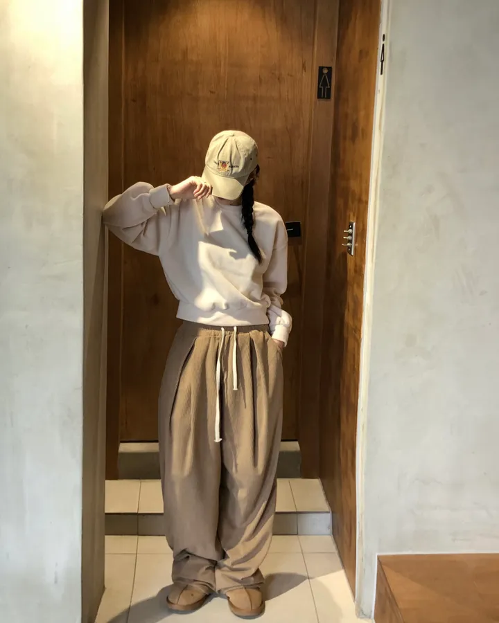 [데일리/*핏보장*] 코듀로이 골덴 핀턱 밴딩 팬츠 - 7colors (맞주름 허리 밴딩 와이드팬츠 롱다리핏 골반보장) 상세 이미지 14