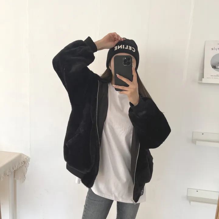 [특가세일/당일발송]양면착용 부들부들 부드러운 페이크퍼 보아털 후리스 밍크안감 아방핏 리버시블패딩 항공점퍼 후드점퍼 패딩점퍼 퍼자켓  3color 상세 이미지 24