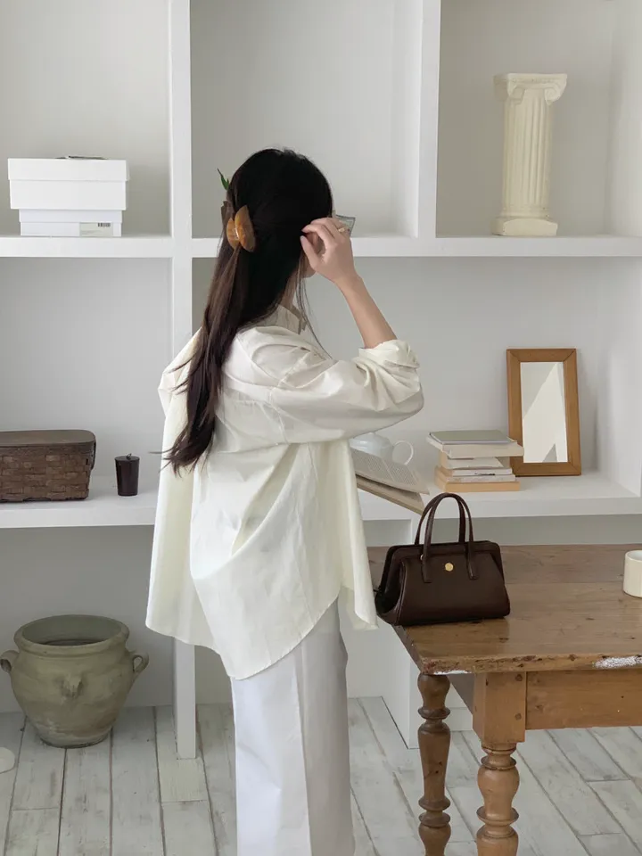 [주문폭주/당일출고] 루즈핏 파스텔 코튼 셔츠 남방 5col 봄셔츠 여름셔츠 가을셔츠 상세 이미지 52
