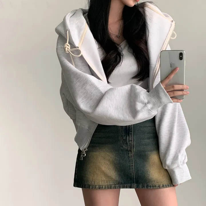 [완전인기✨/백염컬러 당일출고!] 자체제작 크치Made 꿈에 나온 핏, 투웨이 양기모 크롭 후드집업 ver 아우터 자켓 - zipup 상세 이미지 167
