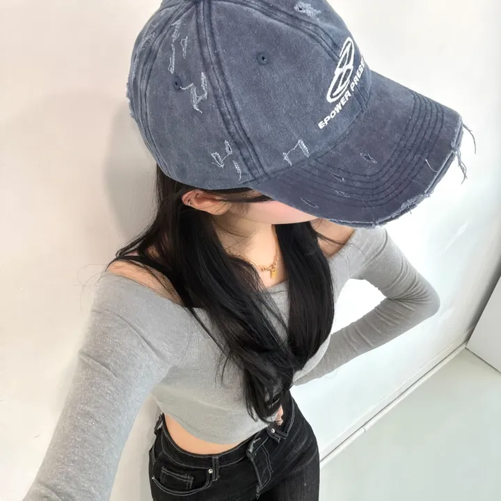 [🧢+팔찌+안경+캡가드증정❤/묶음할인✨] 캐피튜드 빈티지 리퍼 이파워 프리젠츠 볼캡 - 연예인핏 데일리 남녀공용 소두핏 레트로 소두핏 대두커버 연예인 아이돌 사계절 커플 모자 상세 이미지 52