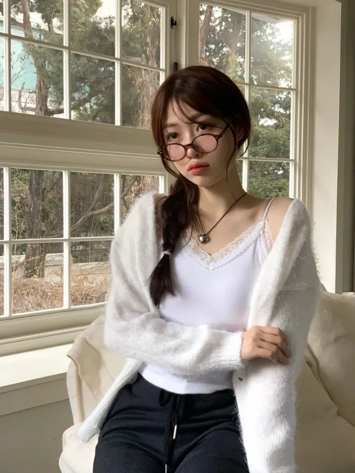 [캡내장O/스판좋아요/부드러워요]메이디 레이스 레이어드 슬림핏 슬리브리스 골지 캡나시 3color 상세 이미지 19