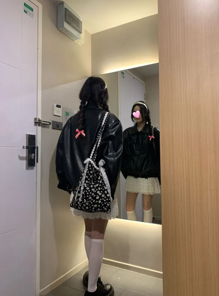[당일발송] 리본 플라워 레이스 에코백 숄더백 러블리 빈티지 보부상 여름 백 가방 상세 이미지 7