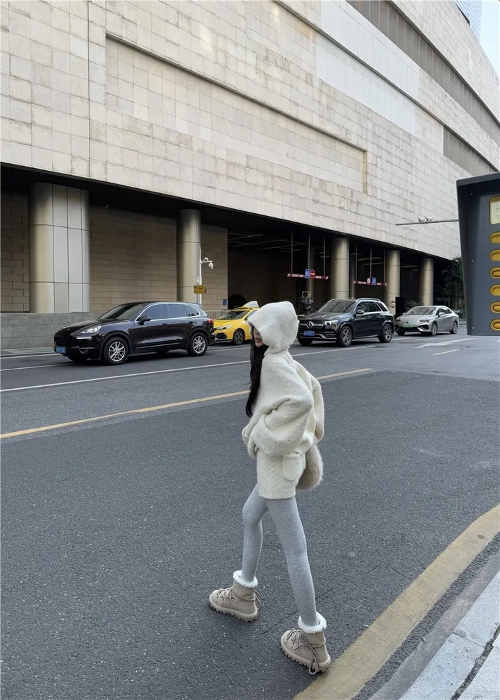 포근 부클 후드 니트 팬츠 세트 상세 이미지 11