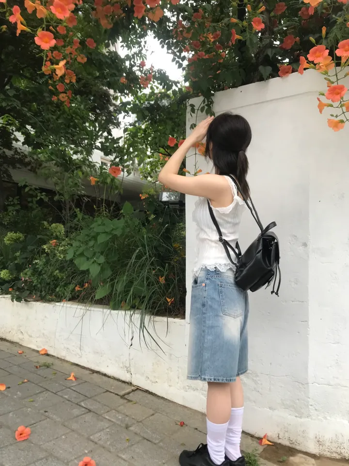블랙 레더 미니 백팩 상세 이미지 24