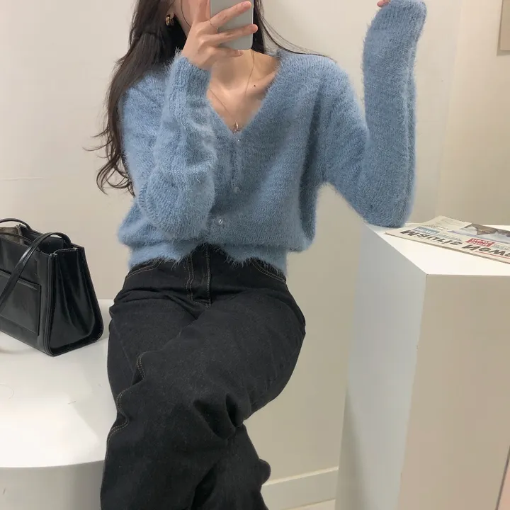 [여리핏/7color] 포근 솔잎 니트 가디건 상세 이미지 42