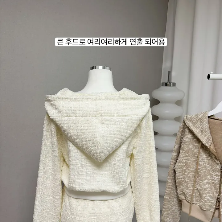 *고급져요, 최저가* 트위드 후드집업 스커트 세트 / 치마바지 / 투웨이 집업 / 집업세트 / 투피스 / 트레이닝 상세 이미지 46