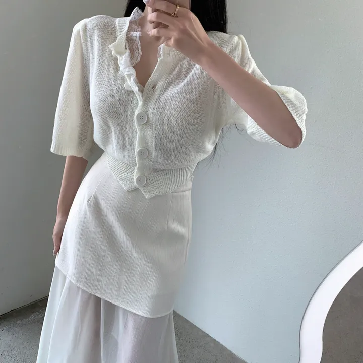 마리 레이스 퍼프 가디건 상세 이미지 17