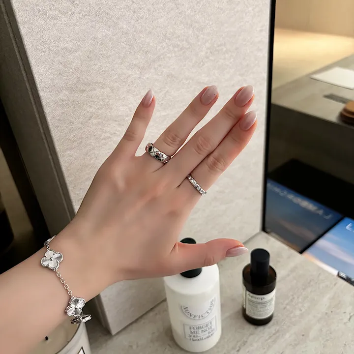 오늘출발/(high quality)18k  퀄팅 미니 다이아 가드링 세트 상세 이미지 21