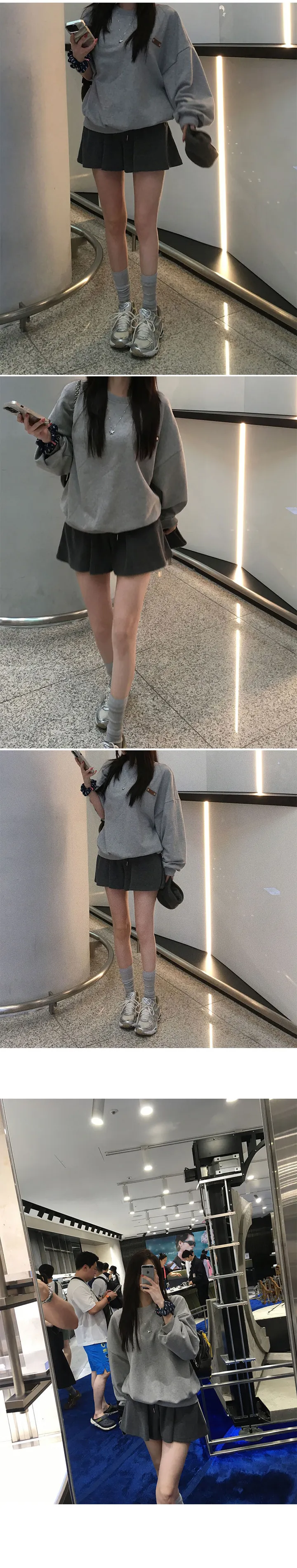 [허벅지삭제핏] made 플린 니트 플레어 숏팬츠 니트팬츠 상세 이미지 13