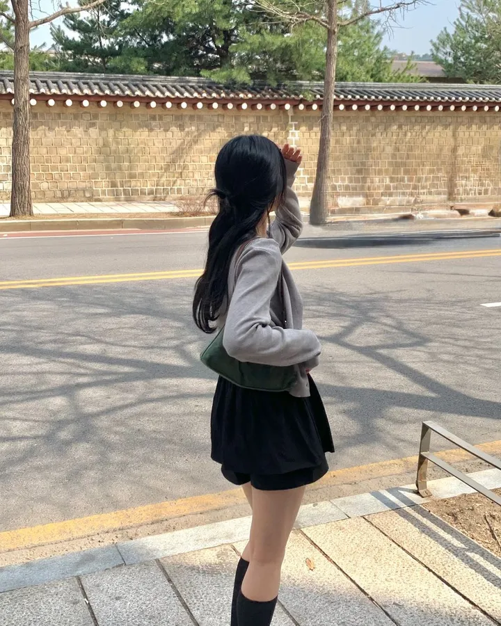 팔뚝살부각X /팬던트 가디건 봄가디건 세미크롭 크롭 니트 가디건 상세 이미지 50