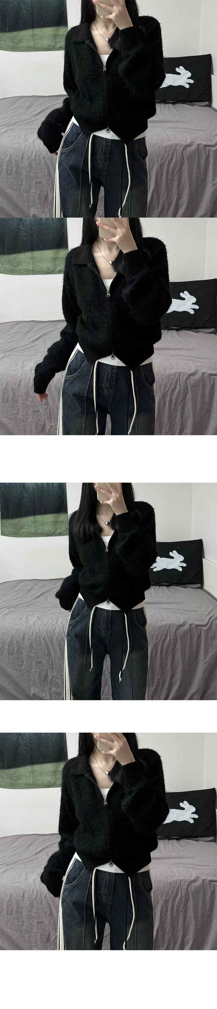Angora Two Way Cara Zip-Up 앙고라 투웨이 카라 집업 상세 이미지 6