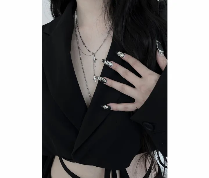surgical cross layered necklace 상세 이미지 10