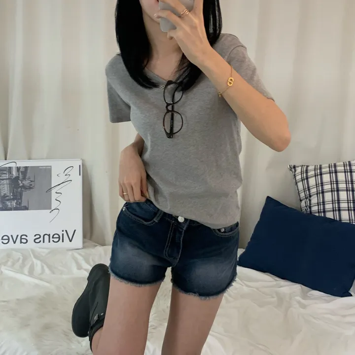 [스탠다드ver/여리여리~.] 기본 라운드 여름 봄 무지 면 반팔티 (6col) 상세 이미지 2