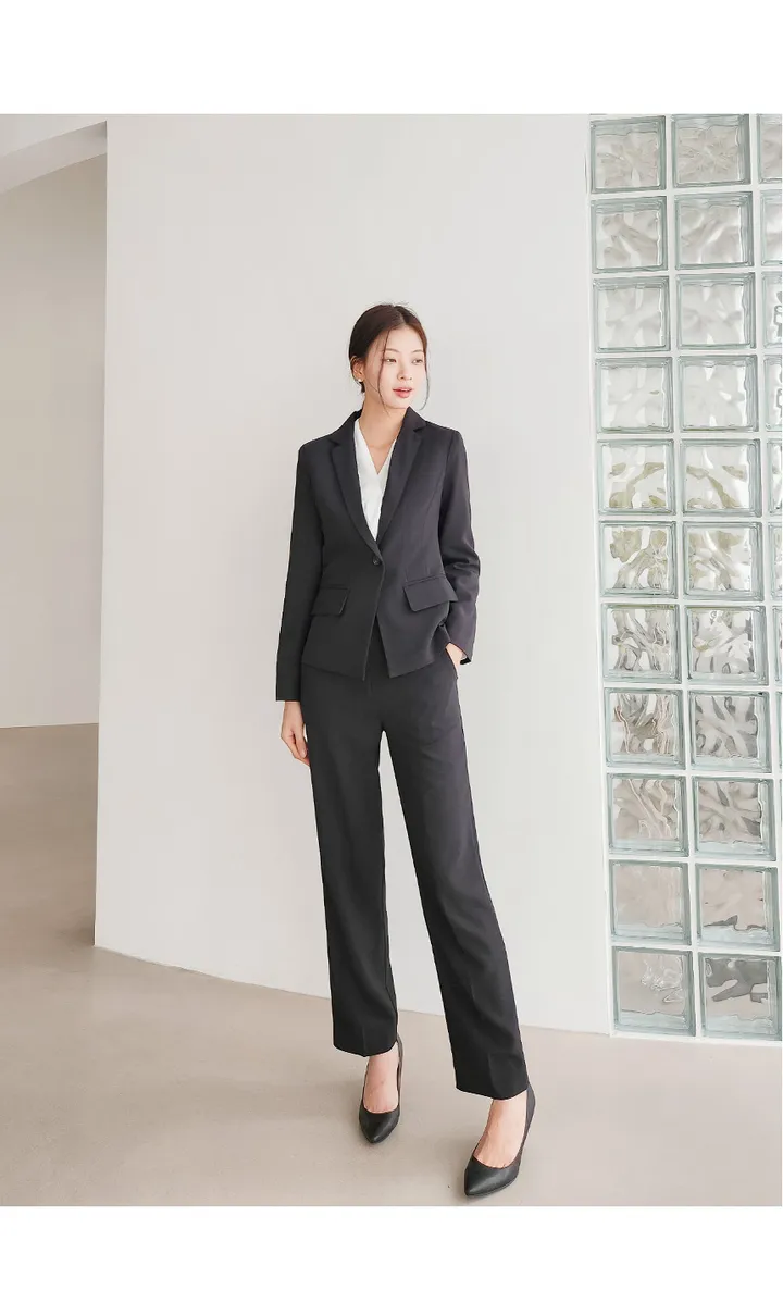 [2만장판매 가성비 바지정장세트] 44~100(XS~3XL) 면접복장 유니폼 발표의상 블랙 상세 이미지 28
