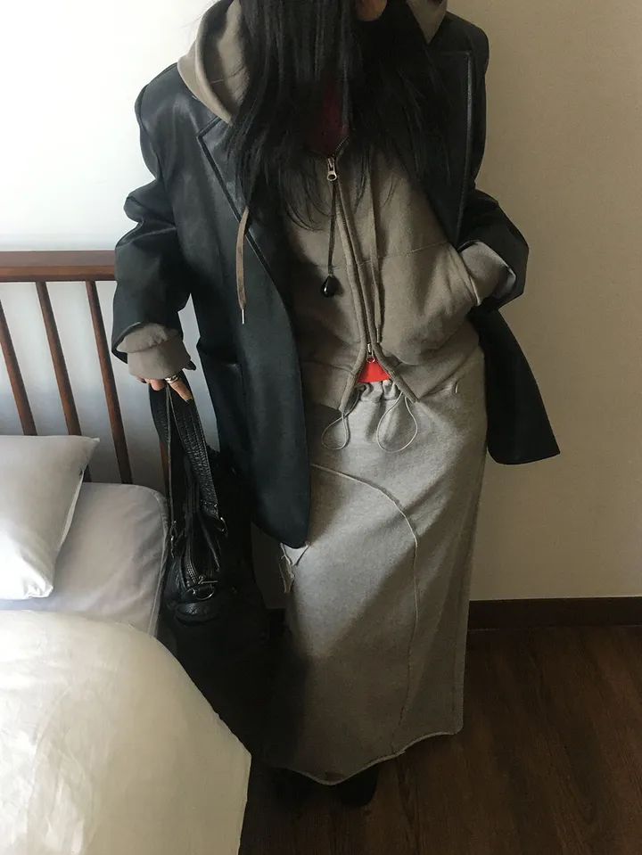 피그먼트 크롭 후드 집업 (4color) 상세 이미지 35