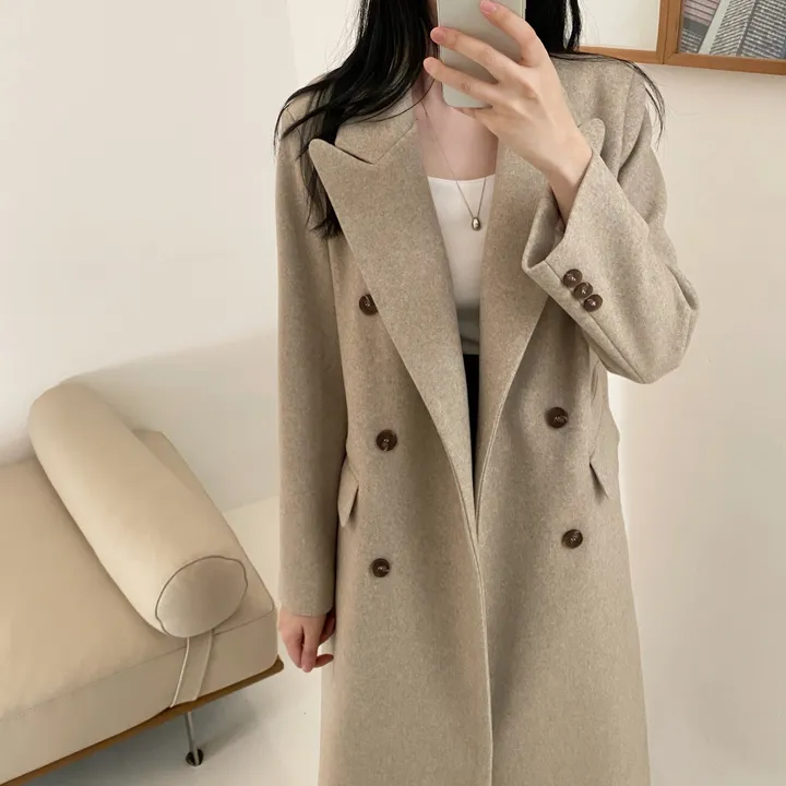 플룻 코트 봄코트 롱코트 하객룩 울코트 상세 이미지 14