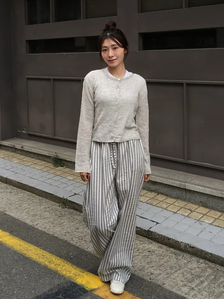 *주문폭주 순차발송* 가성비 빈티지 사계절 린넨 라운드 데일리 가디건 니트 (6color) 상세 이미지 33