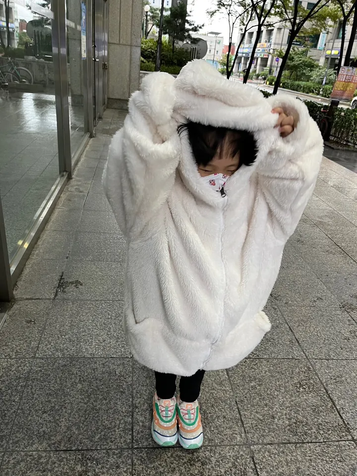 3size 남녀공용 커플룩 양털 후리스 후드집업 2color 상세 이미지 21