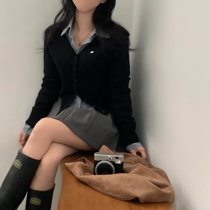 [스탠다드핏/데일리🤎] 리너스 실버 펜던트 나그랑 브이넥 니트가디건 - 6color 상세 이미지 32