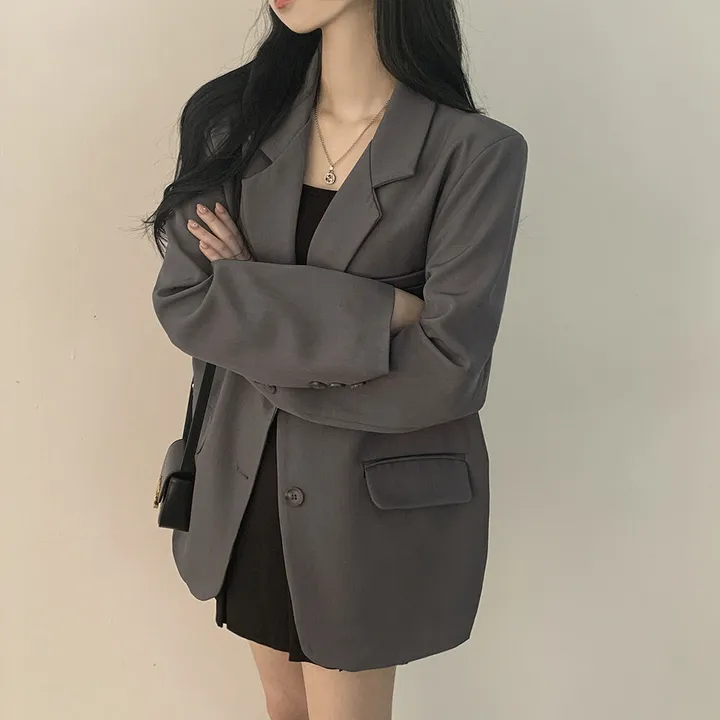 [봄ver/리얼오버핏] 고퀄! 모던 박시 데일리 투버튼 사이드포켓 싱글자켓 오피스룩 하객룩 데이트룩 빅사이즈 상세 이미지 20