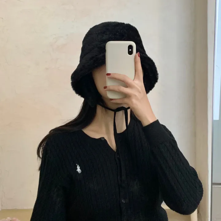 [당일출고❤️] 밍크 귀도리 버킷햇 겨울 방한 모자 얼굴소멸 벙거지 소프트 퍼 모자 귀달이 3color 상세 이미지 10