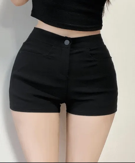 *당일*[XS추가/착붙핏완성]들뜸없는 쫀득 고무줄 스판 반 하이웨스트 기본 숏 팬츠 반바지