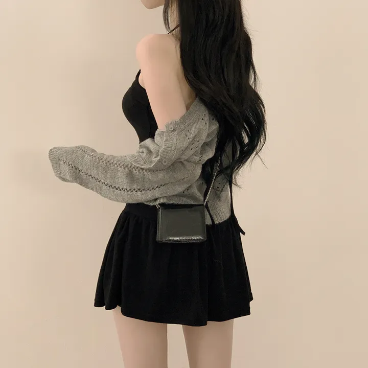 [벚꽃룩🌸/울함유] 펀칭 플라워 물결 크롭 니트 봄 딸기우유 여름가디건 상세 이미지 22