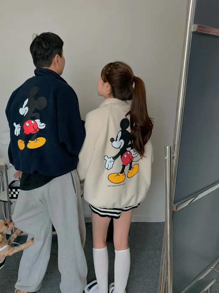 [🌠디즈니정품💭/남녀공용❤️/도링룩단독🤸] 미키 후리스 점퍼 미키마우스 캐릭터 뽀글이 집업 잠바 겨울 아우터 (3color) 상세 이미지 5