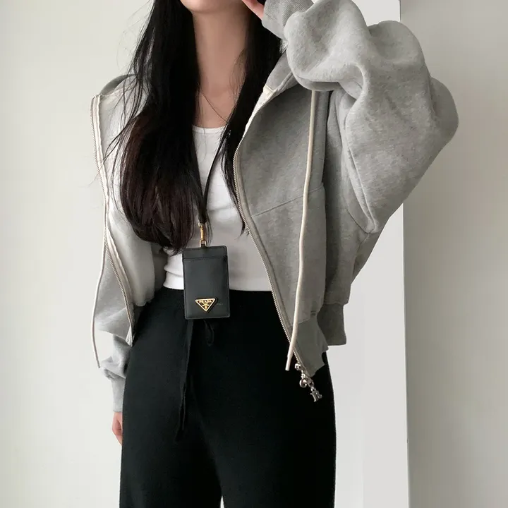 [완전인기✨/백염컬러 당일출고!] 자체제작 크치Made 꿈에 나온 핏, 투웨이 양기모 크롭 후드집업 ver 아우터 자켓 - zipup 상세 이미지 109