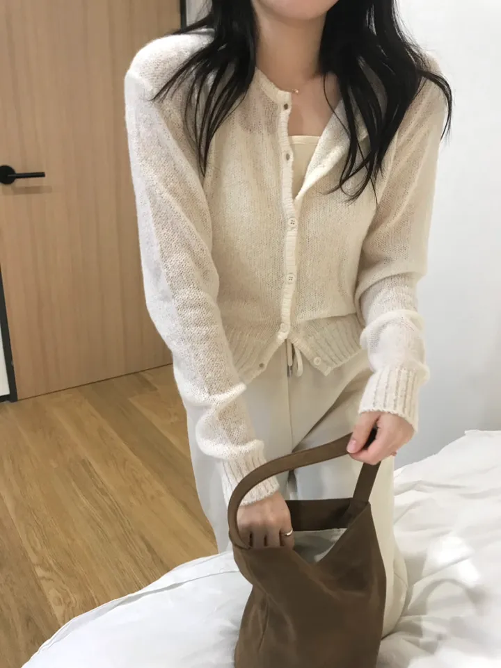 빈스 모헤어 라운드 가디건 (3color) 상세 이미지 13