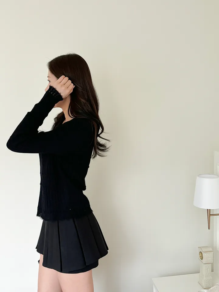 아델 브이넥 니트 가디건 (수입의류/슬림핏) 상세 이미지 21