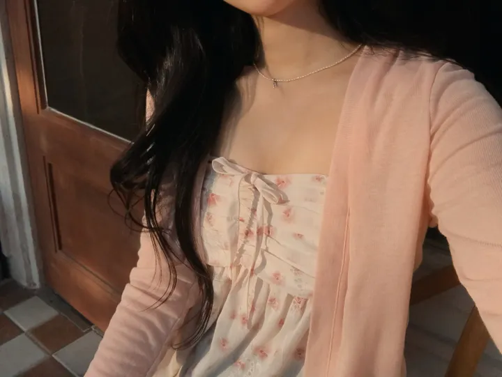 벚꽃룩🌸 리노아 플라워 쉬폰 가디건 뷔스티에 set 상세 이미지 12