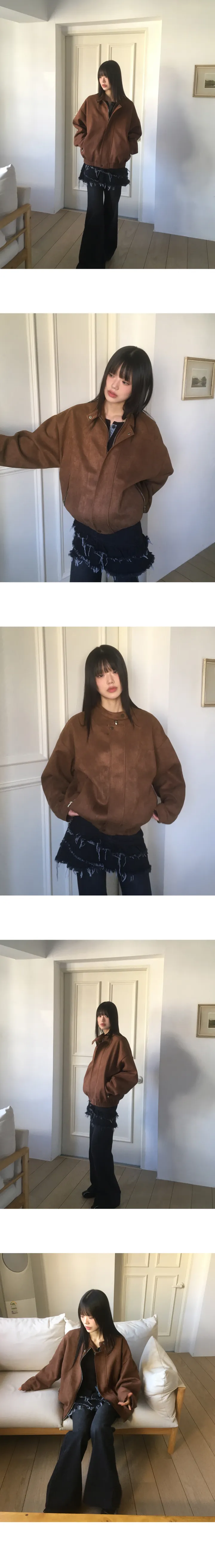 모버 스웨이드 블루종 자켓 점퍼 상세 이미지 7