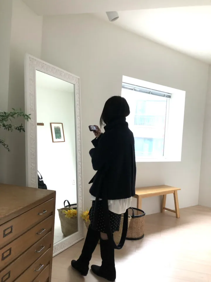 *아이당일*하이넥 더블 숏코트(2color) 상세 이미지 75