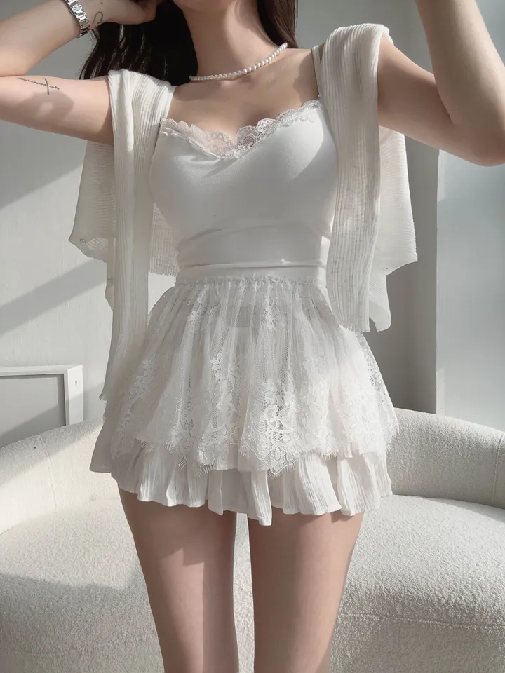 (8color) 【여리여리-!】 수채화 슬림핏 시스루 롱슬리브 진주 버튼 부클 가디건 상세 이미지 15