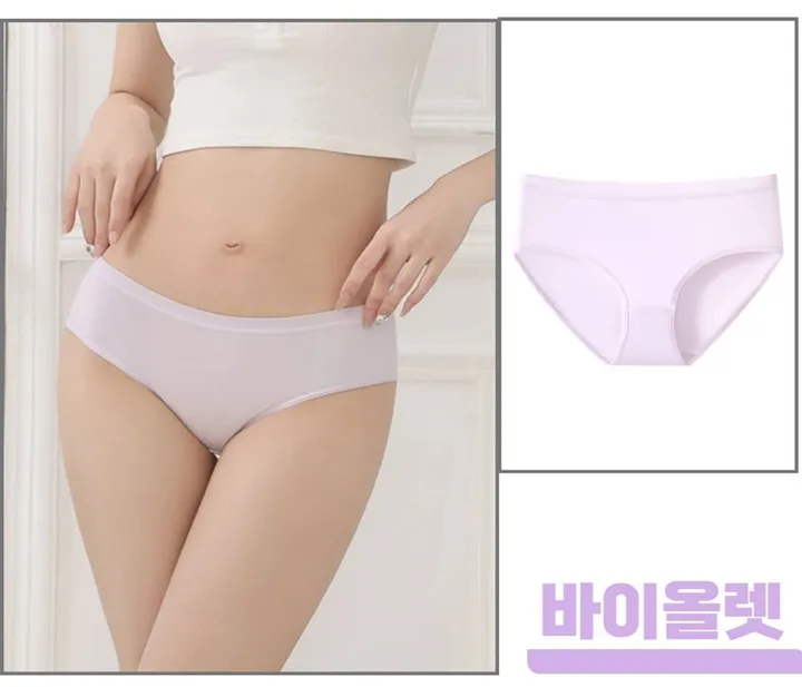 [장당2,300원/당일출고🎈/90-110까지] 4장세트 봄컬러 파스텔 무압박 러블리 면스판 팬티 순면 팬티 햄팬티 상세 이미지 23