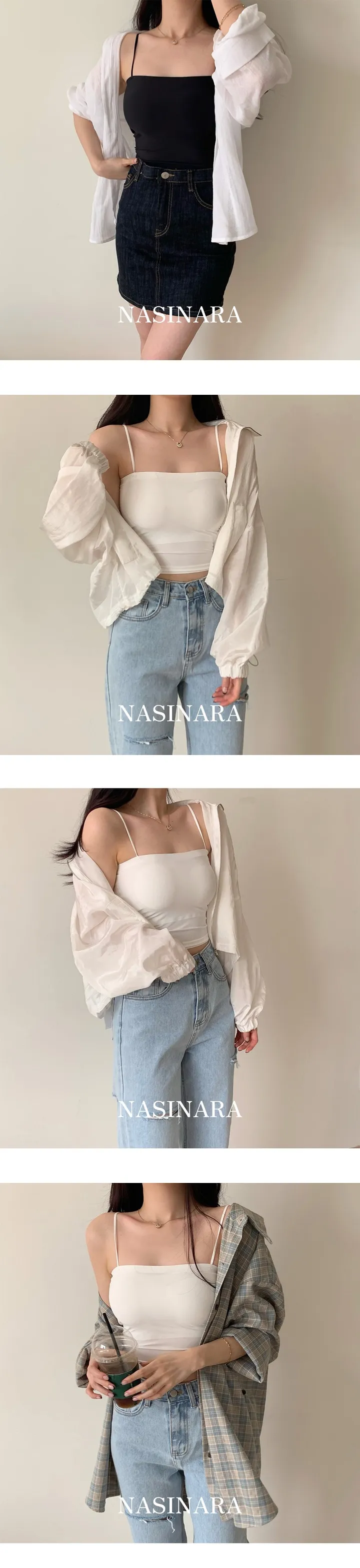 💙2개할인/롱&숏💙 캡내장 나시 브라렛 스포츠브라 캡나시 브라탑 심리스 캡내장나시 상세 이미지 4
